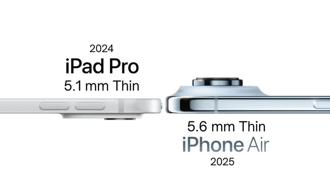 Apple Sets New Records with iPhone Air 2025 at 5.6 mm and iPad Pro 2024 at 5.1 mm
