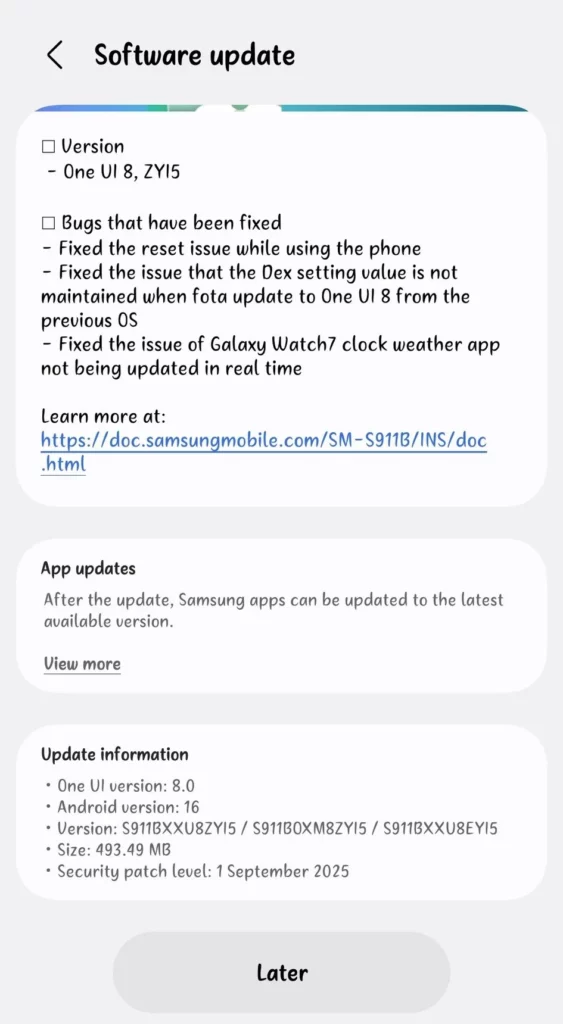 Galaxy S23 series One Ui 8 Beta 2 india 1