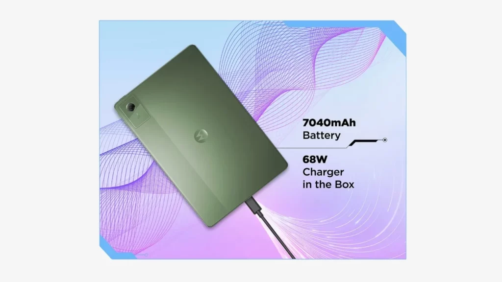 Moto Pad 60 Neo Long-lasting battery with quick top-ups