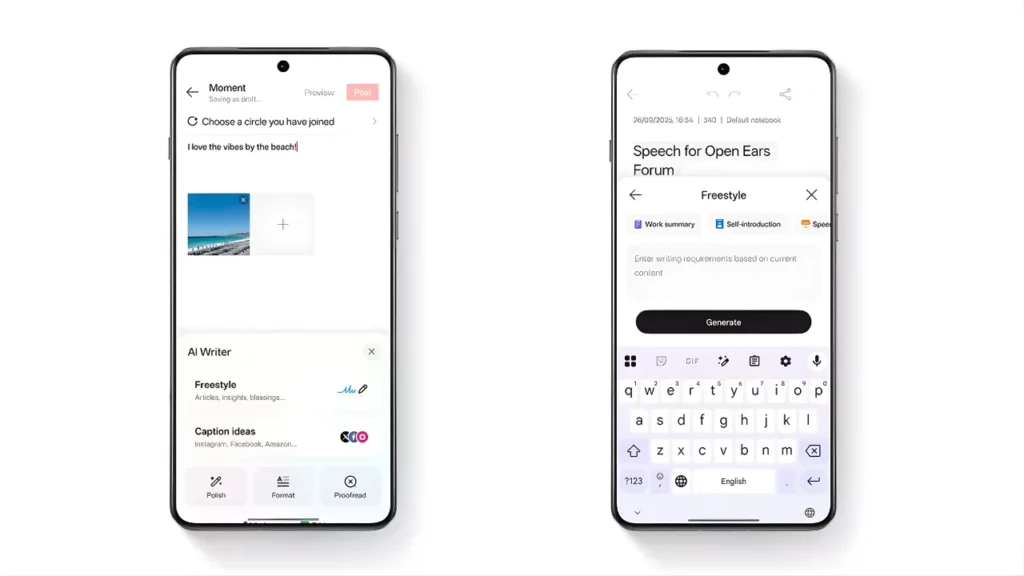 OxygenOS 16 smart captions