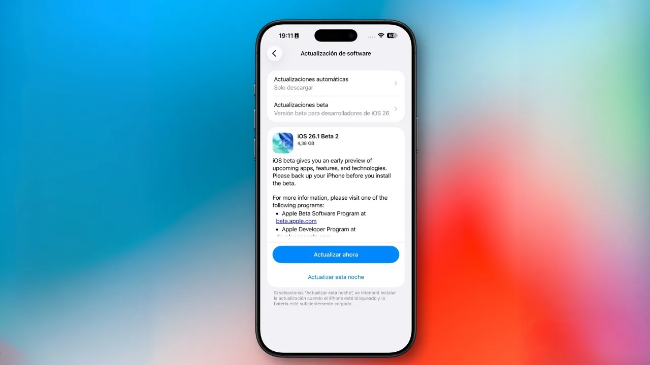 iOS &amp; iPadOS 26.1 Beta 2